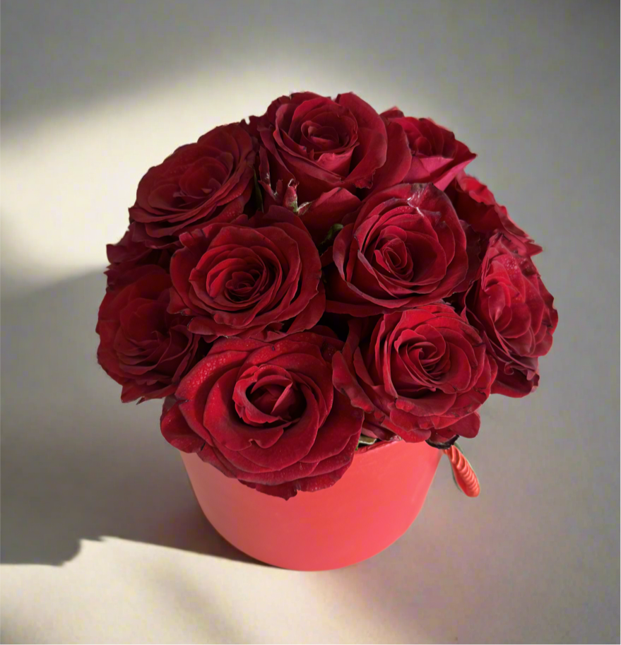 Round Flower Box Arrangement