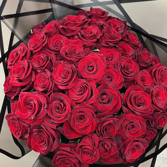Deep Red Darling Rose Bouquet